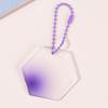 Llavero acrílico transparente con forma de disco Goo, colgante creativo de doble cara, llavero de acrílico transparente, llavero pequeño de regalo, tarjeta Goo.