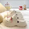 Zuecos EVA Frescos y Femeninos, Únicos y Elegantes, con Versátil Moño de Cereza y Diseño de Punta Cerrada