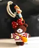 Série Miu Fofo Cachorrinho de Pelúcia Pingente de Laço Acessórios Estilo Ins Estrela de Cinco Pontas Corda Trançada Pingente de Bolsa Chaveiro