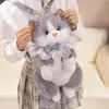Mochila de Boneco Gato Ragdoll Brinquedo de Pelúcia Gato Fofo Boneco Presente para Meninas e Crianças
