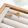 Pendientes de Estilo Nuevo para Mujer, Diseño Simple Coreano Ins, Pendientes de Corazón de Lava Incrustados con Circonita, Pendientes para Mujer