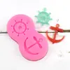 Molde de Silicona Líquida para Ancla de Timón Dubi Molde Plegable para Pastel Molde de Azúcar DIY Molde de Gota de Cristal Decorativo para Pastel