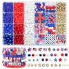 Kit de Materiales para Pulsera DIY del Día de la Independencia Americana Caja de Juego de Cuentas para Accesorios de Joyería Transfronterizos
