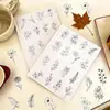 Pacote de Adesivos de Flores para Plantas Valor Alto PET Impermeável Transparente Decoração de Paisagismo Autoadesivo Material para Decoração de Cartão de Diário Adesivos