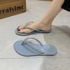 Zapatos de Mujer Talla Grande para Pies Anchos 41-43, Chanclas Estilo Coreano con Pedrería para Mujer, Sandalias Planas Antideslizantes 2026