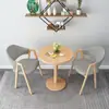 Mesa e cadeiras simples para negociação, mesa redonda pequena para loja de milk tea e café, conjunto de mesa e cadeiras para varanda de casa, mesa e cadeiras estilo mid-century
