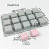 Molde de Silicona Cuadrado de 15 Agujeros para Pastel, Pudín, Chocolate, Repostería DIY, Mousse