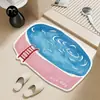 Tapete de Chão para Banheiro Tapete Antiderrapante para Vaso Sanitário Capacho para Entrada Absorvente de Água Tapete para Pés Carpete de Couro para Banheiro Interno Banheiro