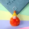 Nuevo llavero de peluche con colgante de muñeco de peluche de conejo perezoso de imitación, joyería bonita hecha a mano en stock, cabello rápido