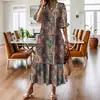 2026 Nuevo Estilo Europeo y Americano Moda Callejera Transfronteriza Primavera Vestido de Mujer con Cuello en V Falda Irregular Ajustado
