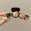 Elegante pinza de garra floral para peinado semi-recogido, nuevo modelo 2026 para mujer, pinza de tiburón de tamaño mediano para la parte trasera de la cabeza, accesorio para el cabello