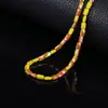 Cuentas Sueltas de Cristal de Bambú de Color Láser Iridiscente Accesorios para Pulseras DIY Colgante para Collar Cuentas de Oración Cuentas Espaciadoras Accesorios