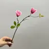 Nueva flor de magnolia artificial estilo chino, rama única de magnolia seca, arreglo floral artificial, adorno de magnolia decorativo, material para arreglo floral, flor artificial