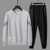 Traje deportivo casual de cuello redondo, ajustado, versátil y moderno para hombre, estudiante, otoño e invierno, 2026, transfronterizo
