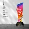 Trofeo de cristal personalizado y medalla con grabado, regalos de agradecimiento para estudiantes y niños, base redonda de vidrio, forma octagonal, recuerdo de jubilación y graduación