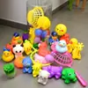 Juego de Juguetes de Baño para Bebé, Pato Amarillo Chirriante, Animales Marinos Simulados de Goma Suave Juguetes de Agua Venta al por Mayor