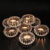 Nordic Light Luxury ins Style Suporte de vela de vidro com contas planas Estilo nórdico Simples romântico Desktop Decorativo Vela Copo Ornamentos