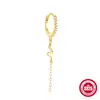 Pendientes de Hebilla para Oreja Pequeña Divertida de Plata de Ley S925 Pendientes de Serpiente Avanzados Moda Nueva Europea y Americana Estilo Ins Pendientes de Serpiente Distintivos