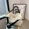 Bolsa Tote Minimalista de Cor Pura Estilo Coreano, Design de Nicho para Mulheres, Bolsa Transversal Casual Leve para o Dia a Dia de Grande Capacidade