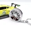 Llavero de Cubo de Rueda Te37 Bbs de Comercio Exterior Transfronterizo, Cubo de Rueda Metálico para Modificación de Ventilador de Coche, Colgante de Coche con Disco de Freno