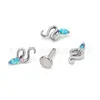 Pendientes de Serpiente de Titanio Zirconio F136, Tachuelas para Hélice del Oído, Tachuelas para Canal Auditivo, Joyería para Piercing de Aleación de Titanio G23, Pendientes del Año Zodiacal