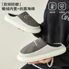 Chinelos de Algodão Femininos para o Inverno de 2026, Chinelos Antiderrapantes Quentes Antibacterianos para Casa com Calcanhar Coberto, Chinelos Masculinos Espessos de Salto Baixo Fofos
