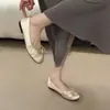 Sapatos de Salto Baixo de Seda com Laço Estilo Francês para Mulheres 2026 Novos Sapatos de Festa Estilo Fada Sapatos de Ballet Mary Jane