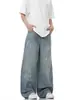 Pantalones casuales holgados de estilo retro lavado y desgastado, de moda, estilo americano transfronterizo, para hombres y mujeres, jeans de nuevo estilo para 2026