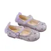 Zapatos de Princesa para Niñas, Zapatos de Cristal Rosa Luminoso para Niños, Zapatos de Suela Suave para Primavera y Verano para Niñas Pequeñas, Adecuados para Vestidos y Actuaciones