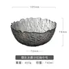 Hogar creativo nuevo vajilla japonesa irregular tazón para helado fruta postre fideos instantáneos ensalada tazón de cristal