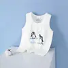 Chaleco de Algodón Puro para Niños Pijama de Verano para Niños Camiseta sin Mangas de Dibujos Animados Ropa Moderna para Niños
