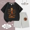 Conjunto Curto de Algodão Puro com Gola Redonda, Homem Palito de Madeira Tungtungsahur Tongtongge Abstrato Estrangeiro Shanhaijing