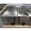 730 Fogão a Gás de Mesa com Frigideira, Forno de Fritura com Chapa de Ferro e Espeto de Fritura, Máquina All-In-One de Fritura para Barraca de Gás