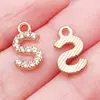 Colgantes de Letra P del Alfabeto Inglés en Oro de 26 Quilates con Diamantes, Dijes Mayúsculos en Inglés, Collares Pendientes DIY, Accesorios de Joyería Transfronterizos