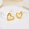 Pendientes Europeos y Americanos de Acero Inoxidable Dorado Lujo Accesible Gama Alta Otoño e Invierno Diseño de Pendientes Exagerados Retro Pendientes de Nicho para Mujeres