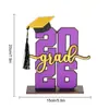Temporada de Graduación 2026 Transfronteriza Soporte Decorativo de Madera para Exhibición Regalo de Graduación Decoración de Ambiente para Fiesta de Graduación Adornos de Mesa