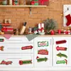 Pegatina de Pared Señal Direccional de Navidad Americana Grinch Pegatina con Lema en Inglés Adhesiva Removible Pegatina Decorativa Festiva