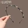 2025 Nueva Diadema de Cristal de Lujo Accesible para Otoño e Invierno Diadema de Pelo Prensado con Perlas de Gama Alta Adorno Decorativo para Salir para Mujer