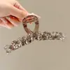 Pinza para el Cabello Ankora Botón Rojo para Mujer Estilo Nuevo 2025 Pinza Tiburón para el Cabello Pinza para el Cabello de Gama Alta en la Parte Posterior de la Cabeza Pasador Pasador
