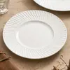 Plato de Comida Occidental Spinning Shadow Road Plato para Filete Plato para el Hogar Plato de Mesa Moderno Lujo Ligero Vajilla de Hotel Restaurante Plato para Pasta Plato