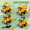 Coche de Policía de Juguete Desmontable para Niños, Ensamblaje con Tornillos, Vehículo de Ingeniería Desmontable y de Ensamblaje para Niños con Taladro Eléctrico, Edades 3-6