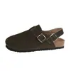 Novedad Verano 2026 Moda Estilo Birkenstock Punta Abierta Suela Gruesa Antideslizante Correa con Hebilla Casual Sandalias de Pareja Chanclas para Mujer