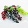 Uvas de Plástico Realistas, Uvas Falsas, Cachos de Uva Grandes, Frutas Falsas Fosqueadas, Adereços para Fotografia, Alta Simulação para Jardinagem