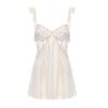 Guiruo Marca Roupa Interior Pure Desire Sweet Mesh Manga Voadora Sexy Deep V Plus Peito Pad Camisola Vestido Feminino Terno 4967