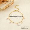 Pulsera colgante de cuentas de flores cruzadas de Amazon para mujer, diseño de acero inoxidable, joyería sencilla al por mayor