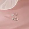 Brinco de Argola em U com Diamante Flash Feminino Leve Luxo Simples Sense de Alto Padrão Brincos Elegantes de Zircônia 2025 Nova Chegada