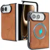 Adecuado para iPhone Duo: Tapa abatible, plegable, carga inalámbrica, compatible con MagSafe, soporte para coche, funda protectora magnética