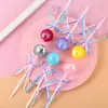 Decoración de pastel de bola de lentejuelas linda de 3 cm, creativa de fábrica, enchufe para pastel de bola de lentejuelas para postre de fiesta