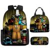 Nova Mochila Escolar Modelo Transfronteiriço para Alunos do Ensino Fundamental e Médio, Mochila de Anime, Lancheira, Estojo, Mais Legal Que Você!