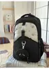 Mochila Nueva Estilo Japonés Ins de Alto Valor Estético, Colores Frescos y Dulces Bloqueados por Color para Estudiantes de Secundaria y Preparatoria, Mochila Ligera de Viaje